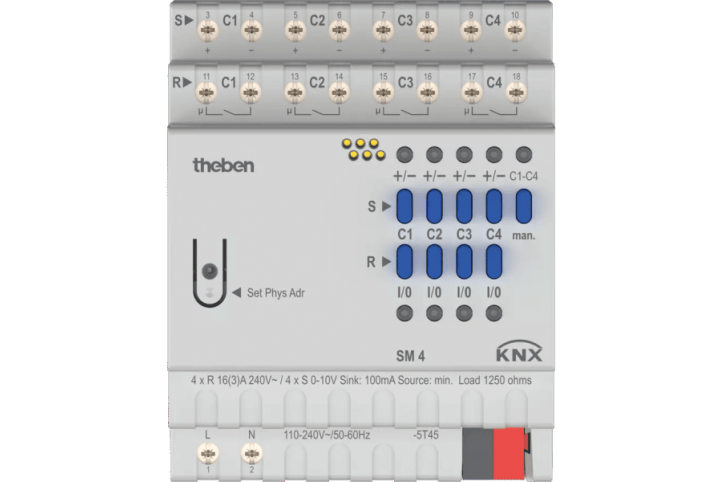 Theben actionneur  0-10V ou 1-10V - 4940310 - SM 4 KNX